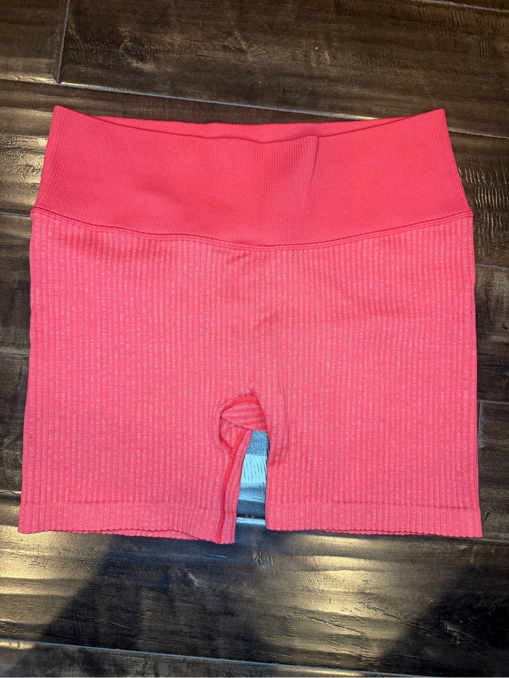 JoyLab Coral Pink Ribbed Seamless Bike Shorts High Rise Size Small / Medium